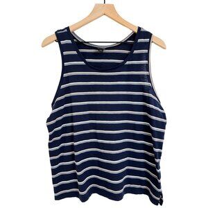 Patagonia Mainstay Tank Top - Navy Blue Stripe – Women’s Large